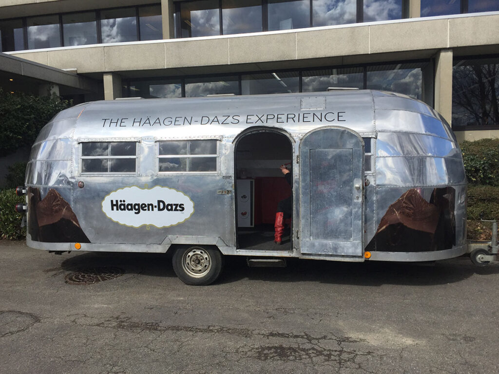 Xtreme Concepts Haagen-Dazs mobile roadshow truck caravan trailer silver show (1)